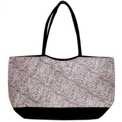 180482-PINK/BLACK CHEETAH DESIGN SHOPPING OR BEACH BAG